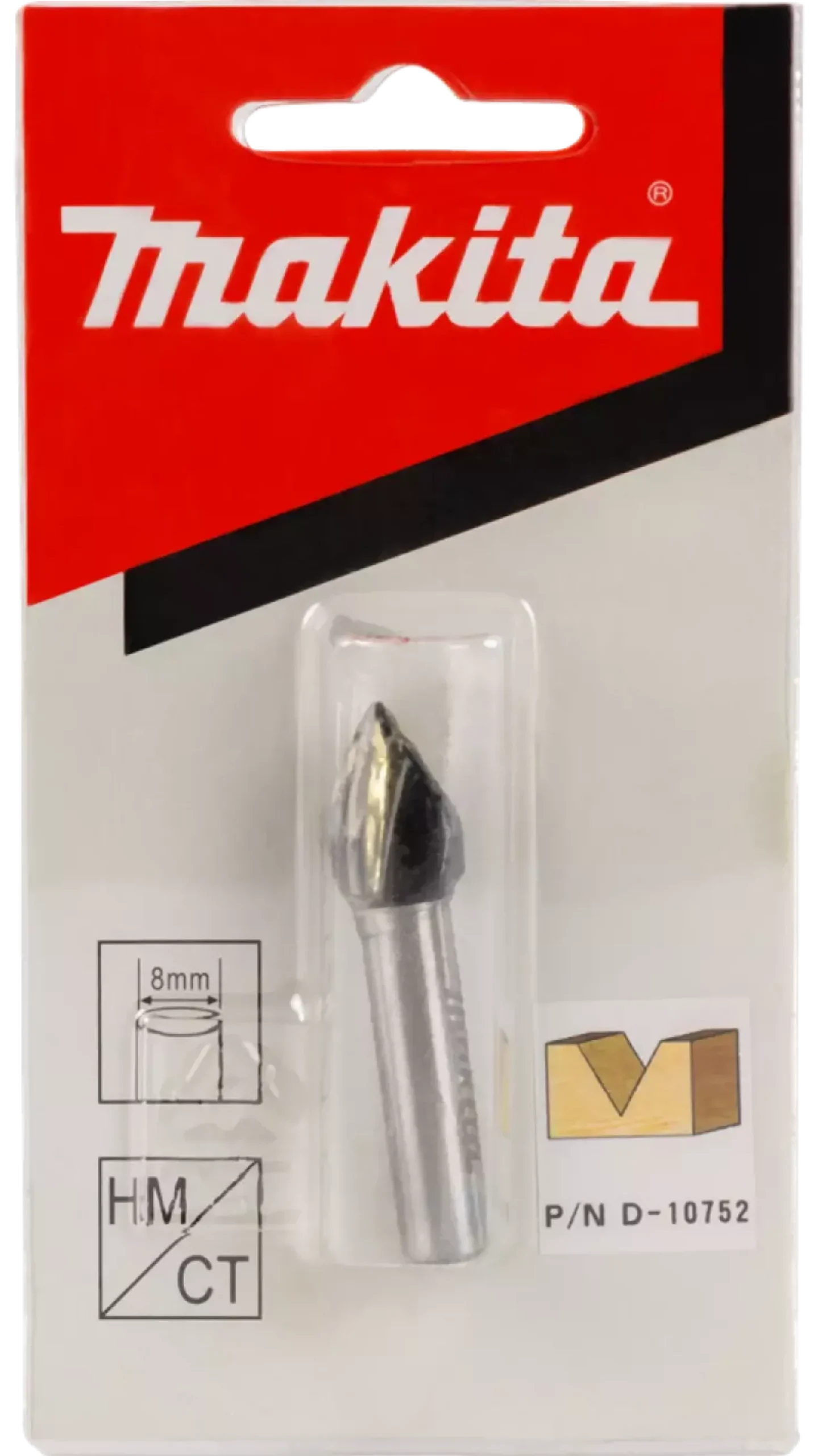 Makita D-10752 V-groeffrees - 8" - 12,7mm