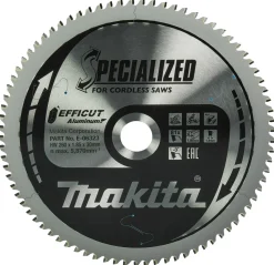 Makita E-06323 Efficut afkortzaagblad voor Aluminium - 260 x 30 x 81T