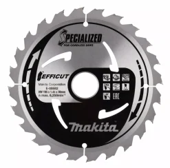 Makita E-08682 Efficut cirkelzaagblad voor Hout - 185 x 30 x 24T
