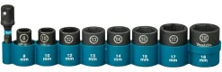 Makita E-16639 Impact Black Krachtdoppenset - 9-delig - 3/8'' VK