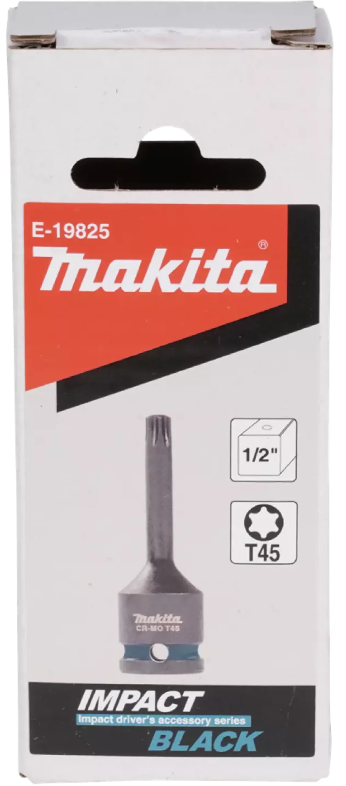Makita E-19825 Slagschroefbit T45x78mm - Impact Black - 1/2" VK