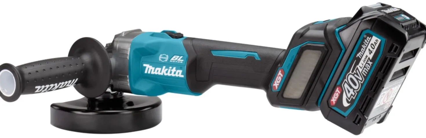 Makita GA023GM201 XGT 40V Max Li-Ion accu haakse slijper set (2x 4,0Ah) in Mbox - 125mm - koolborstelloos
