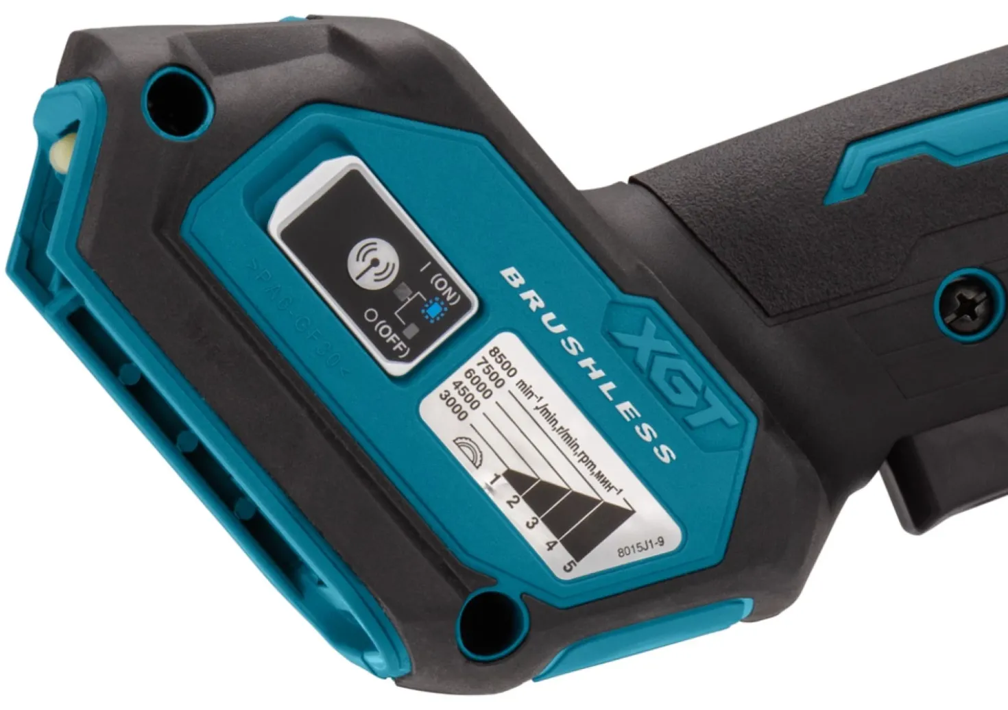 Makita GA023GM201 XGT 40V Max Li-Ion accu haakse slijper set (2x 4,0Ah) in Mbox - 125mm - koolborstelloos