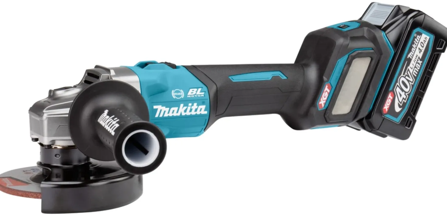 Makita GA023GM201 XGT 40V Max Li-Ion accu haakse slijper set (2x 4,0Ah) in Mbox - 125mm - koolborstelloos