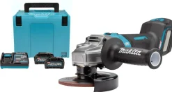 Makita GA023GM201 XGT 40V Max Li-Ion accu haakse slijper set (2x 4,0Ah) in Mbox - 125mm - koolborstelloos
