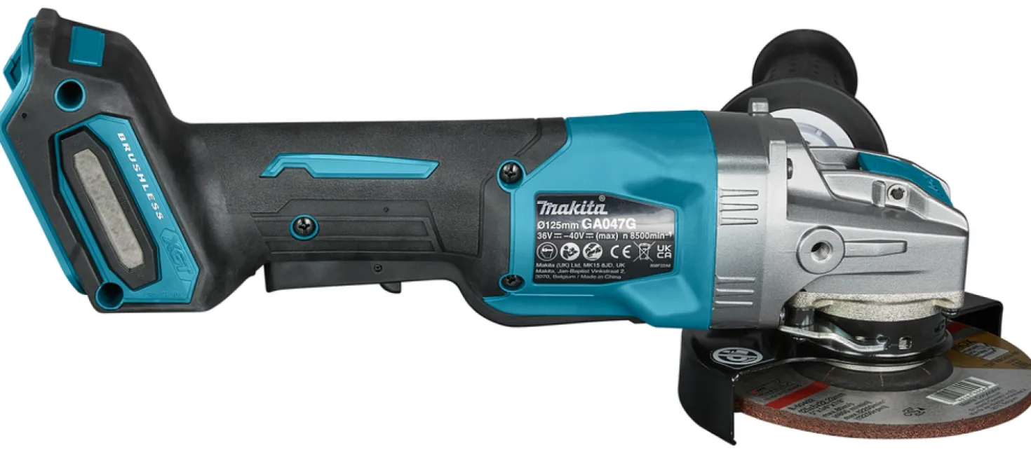 Makita GA047GZ 40V Max Li-Ion accu haakse slijper body - X-Lock - 125mm