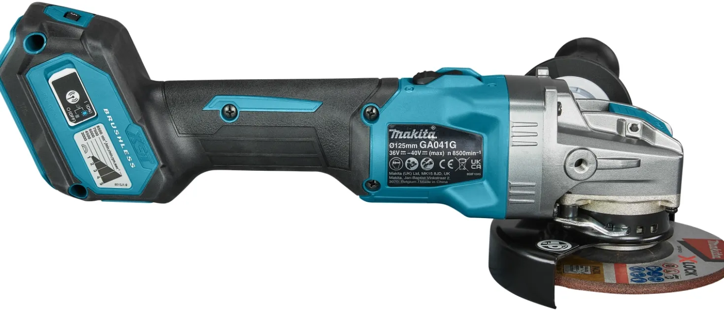 Makita GA041GZ 40V Max Li-Ion accu haakse slijper body - X-Lock - 125mm