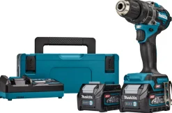 Makita HP002GD201 XGT 40V Max Li-Ion accu klopboor- /schroefmachine set (2x 2,5Ah) in Mbox - 13mm - koolborstelloos