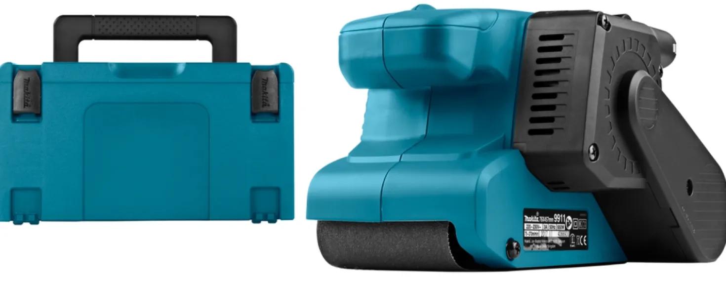 Makita 9911J Bandschuurmachine in Mbox - 650W - 76 x 457mm