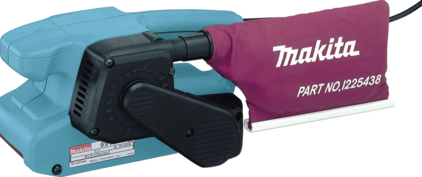 Makita 9911J Bandschuurmachine in Mbox - 650W - 76 x 457mm