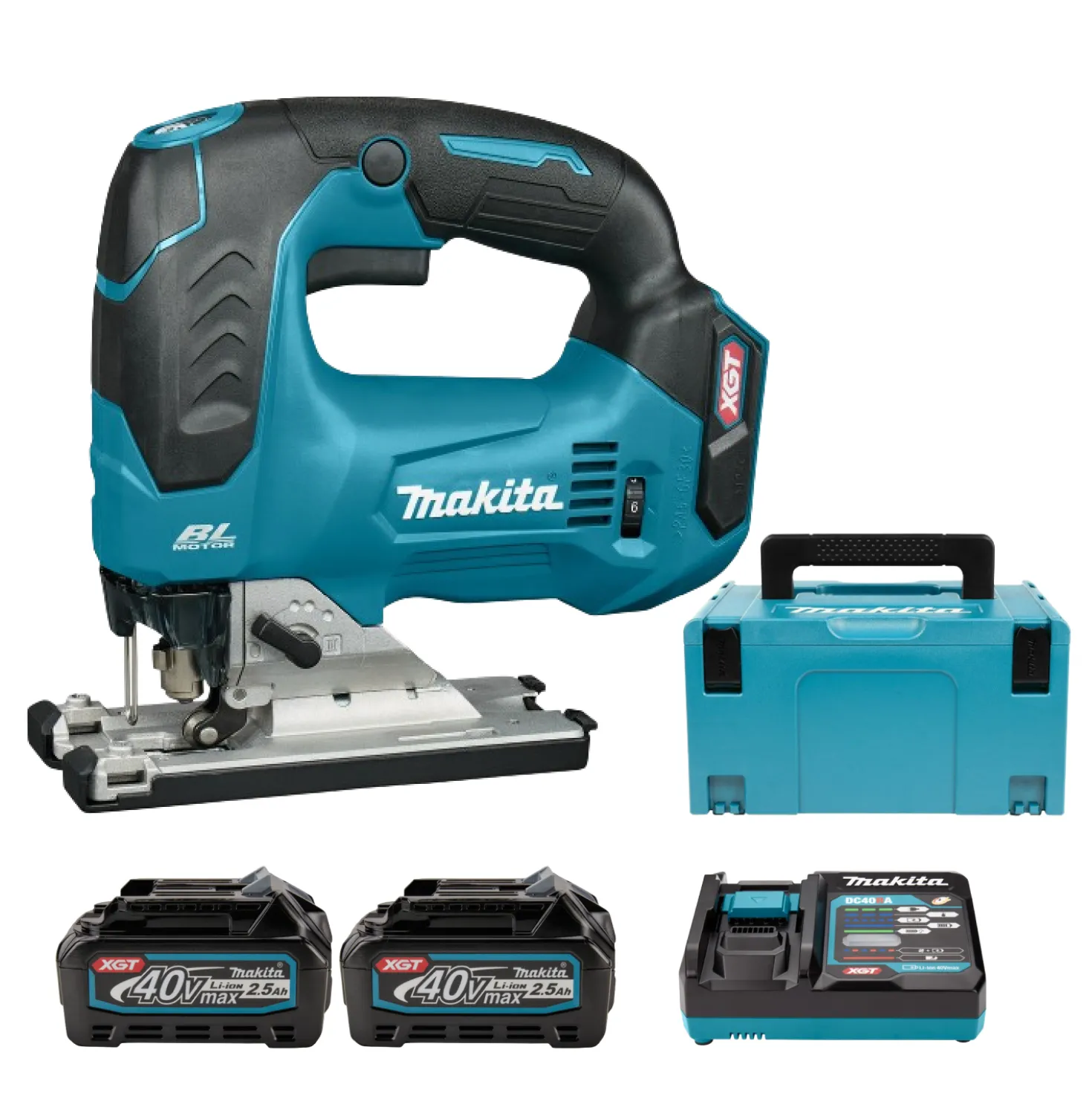 Makita JV002GD201 XGT 40V Max Li-Ion Accu Decoupeerzaag Set (2x 2.5Ah) in Mbox - D-greep
