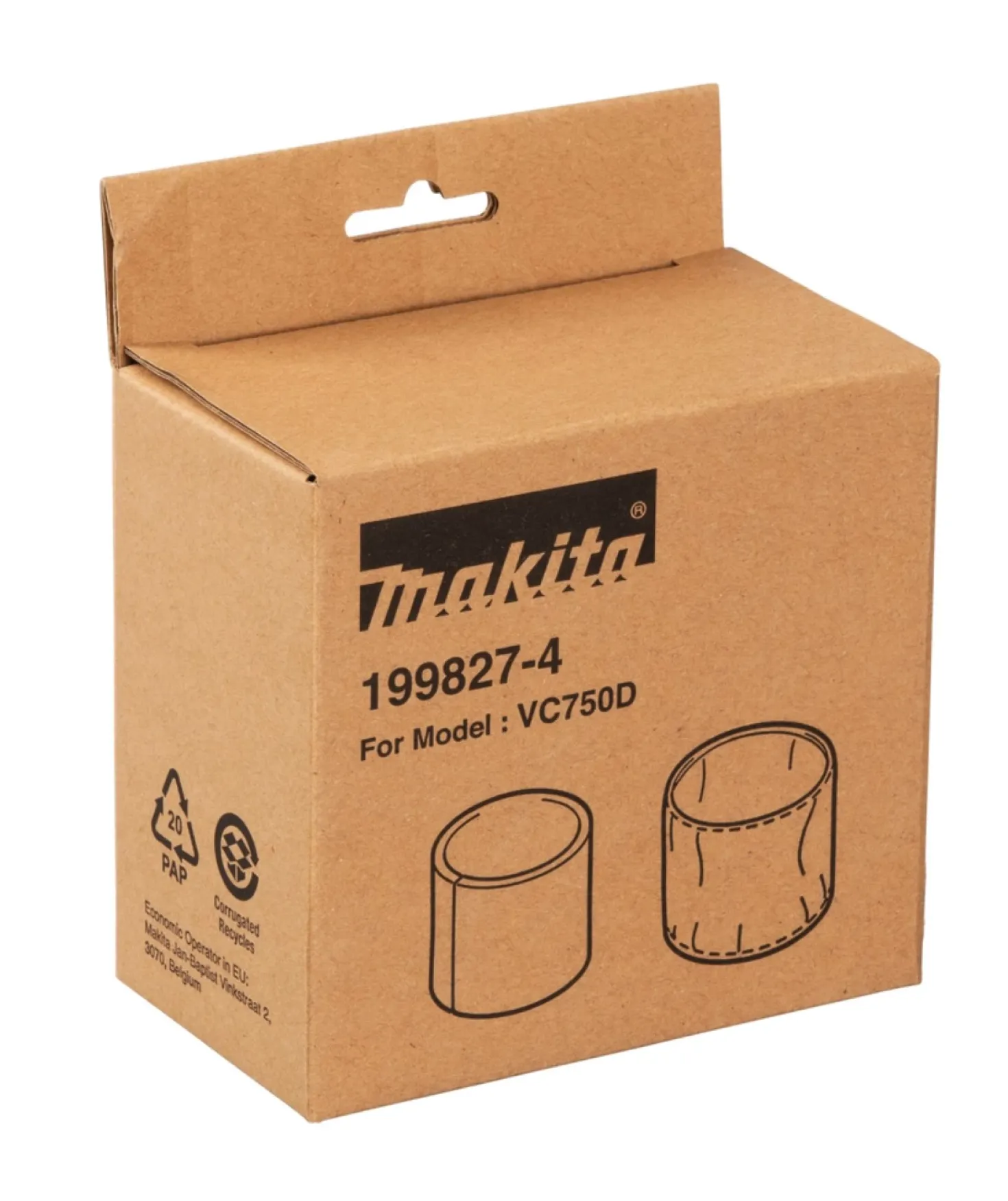 Makita 199827-4 Linnen voorfilter stofzuiger