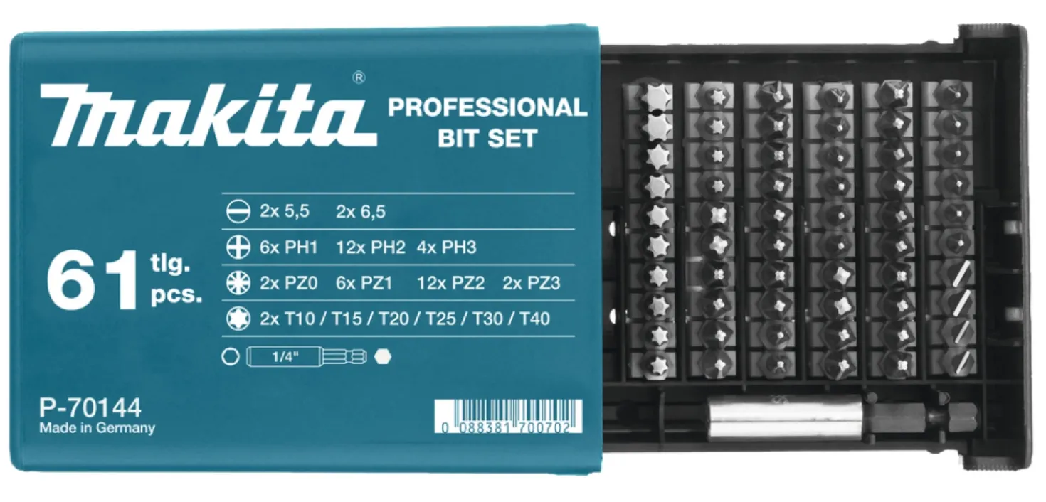 Makita P-70144 61-delige Schroefbitset