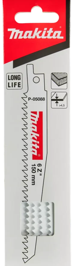 Makita P-05088 Reciprozaagblad - 130 x 4,2mm - Hout/Kunststof (5st)