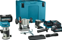 Makita RT001GM206 XGT 40V Max Li-ion Accu Boven- en kantenfrees set (2x 4,0Ah) in Mbox - 89 x 89mm - koolborstelloos