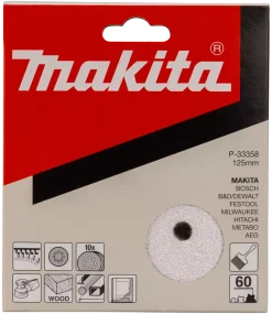Makita Schuurschijf - 125mm - 8 gaten - 10st