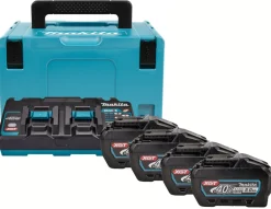 Makita 191U42-2 40V XGT Li-Ion accu starterset (4x 5.0Ah) + duolader in Mbox