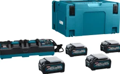 Makita 191U28-6 40V XGT Li-Ion accu starterset (4x 4.0Ah) + duolader in Mbox