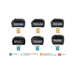 Makita VC011GU201 XGT 40V Max Accu rugstofzuiger body (2x 4.0Ah) - 6L