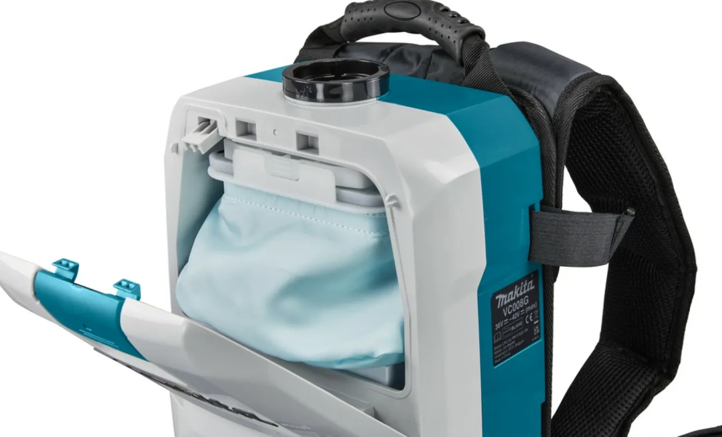 Makita VC008GZ 40V Max Li-Ion accu rugstofzuiger body - 2L - Koolborstelloos
