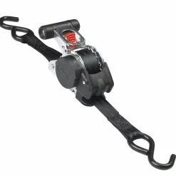 Master Lock 3248EURDAT Intrekbare spanband met ratel en S-haken - 3 m x 25mm - zwart