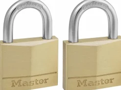 Master Lock 140EURT Hangslot 40mm massief messing - set van 2