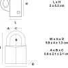 Master Lock 914060REURD Set aluminium hangslot 40mm en 2 hangslotogen