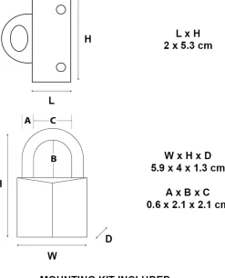 Master Lock 914060REURD Set aluminium hangslot 40mm en 2 hangslotogen
