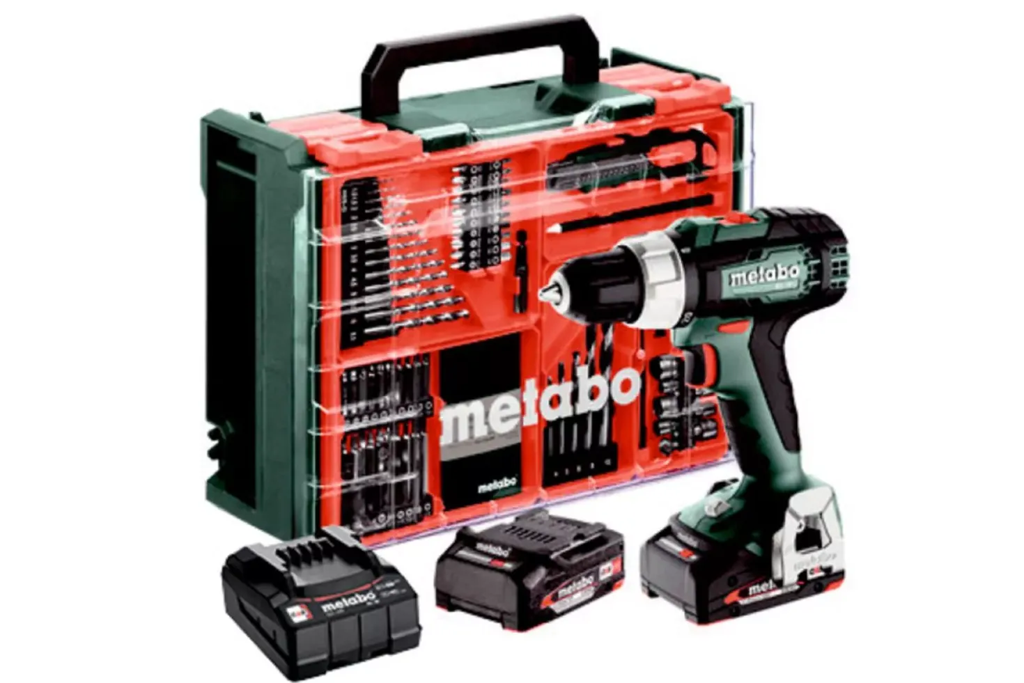Metabo BS 18 L Mobile Workshop 18V Li-ion accu schroef-/boormachine set (2x 2.0Ah accu) in koffer incl. 74-Delige accessoiresset