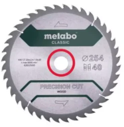 Metabo 628325000 Cirkelzaagblad PrecisionCutClassic 254x30, 40 WZ 20°
