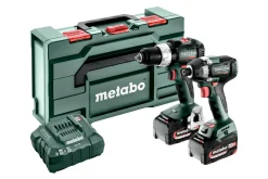 Metabo Comboset 2.8.8. 18V Li-ion accu klopboormachine en slagmoersleutel set (2x5.2Ah) in metaBOX
