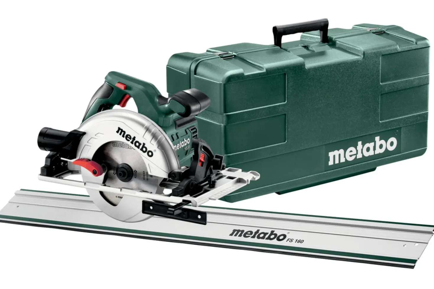 Metabo KS 55 FS Cirkelzaag en geleiderail (1600mm) in koffer - 1200W - 160mm