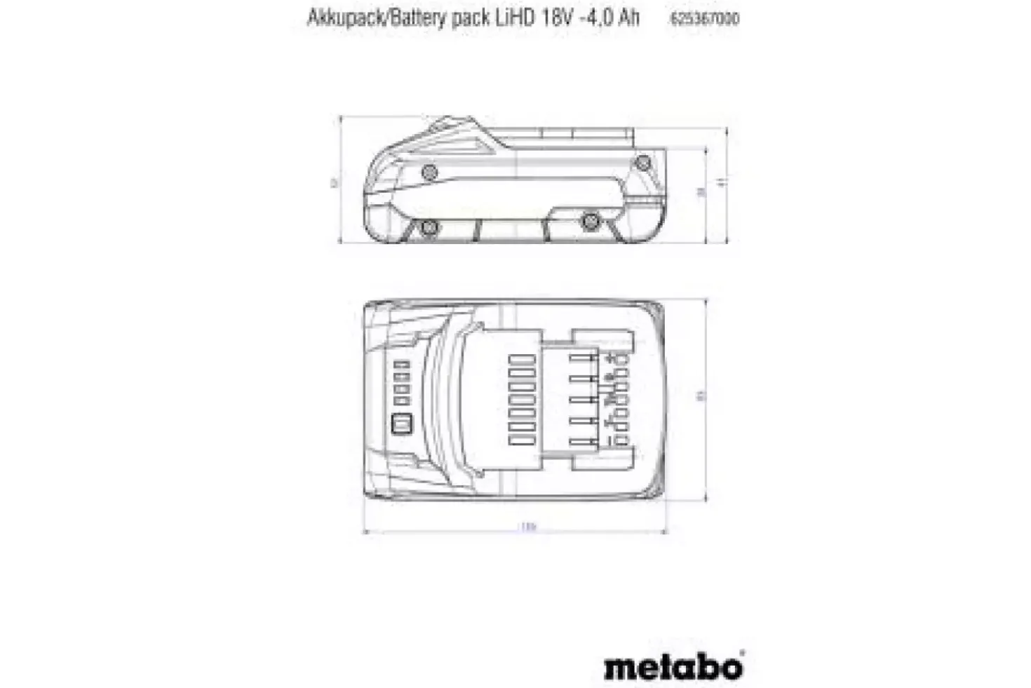 Metabo 625367000 LiHD accu-pack 18 V - 4.0 Ah