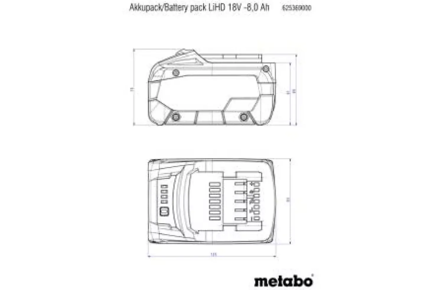 Metabo 625369000 LiHD accu-pack 18 V - 8.0 Ah