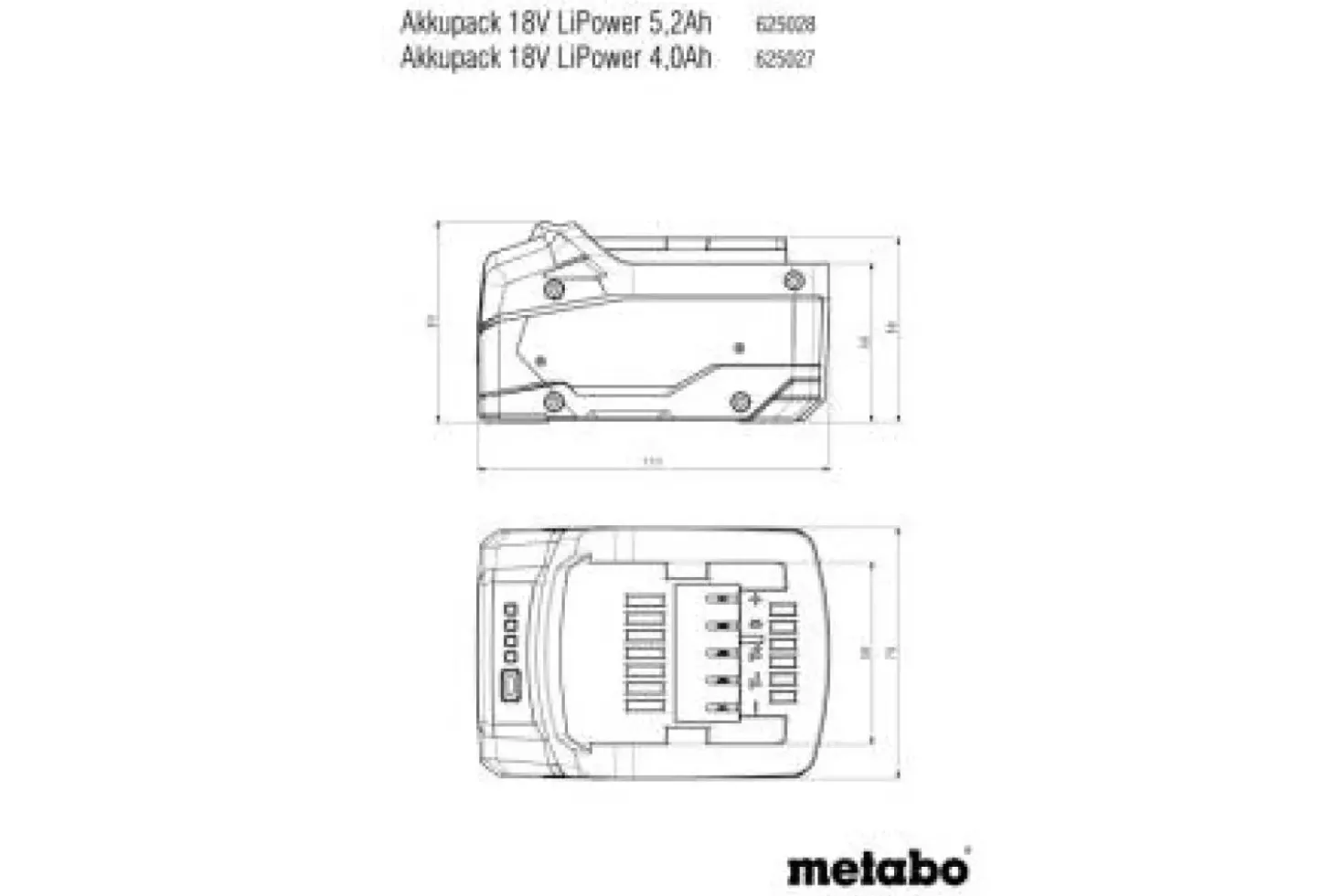 Metabo 625027000 Li-Power accu-pack 18 V - 4.0 Ah