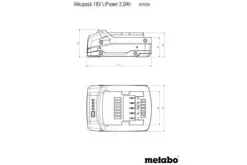 Metabo 625026000 Li-Power accu-pack 18 V - 2.0 Ah