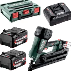 Metabo NFR 18 LTX 90 BL 18V Accu tacker set (2x 4.0Ah accu) in metaBOX - 50-90mm
