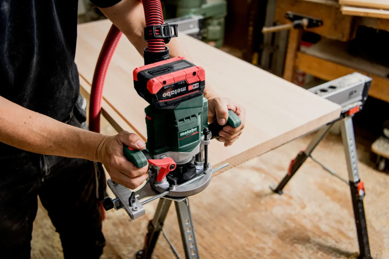 Metabo OFV 18 LTX BL 12 18V Li-ion accu bovenfrees set (2x 5.5Ah accu) in MetaBox