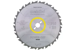 Metabo 628016000 Power Cut Cirkelzaagblad - 315 x 30 x 24T - HW / CT