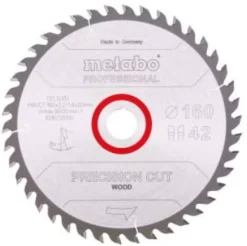 Metabo 628072000 Precision Cut - Wood Professional Cirkelzaagblad - 160 x 20 x 42T - Hout