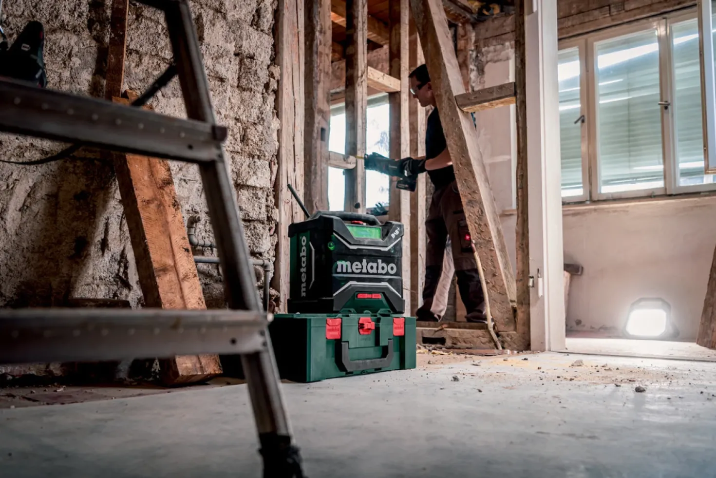Metabo RC 12-18 BT DAB+ 12V / 18V Li-ion accu bouwradio met bluetooth - werkt op netstroom & accu