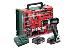 Metabo SB 18 L BL Mobile workshop 18V Li-ion accu klopboor-/schroefmachine set (2x 2.0Ah accu) in koffer incl. 78-Delige accessoiresset