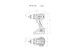 Metabo SB 18 LT BL 18V LiHD accu klopboor- /schroefmachine set (2x 4.0Ah accu) in metaBOX - koolborstelloos
