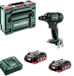 Metabo SSW 18 LTX 300 BL 18V LiHD Accu slagmoersleutel set (2x 4.0Ah LiHD accu) in metaBOX - 300Nm - 1/2" - koolborstelloos