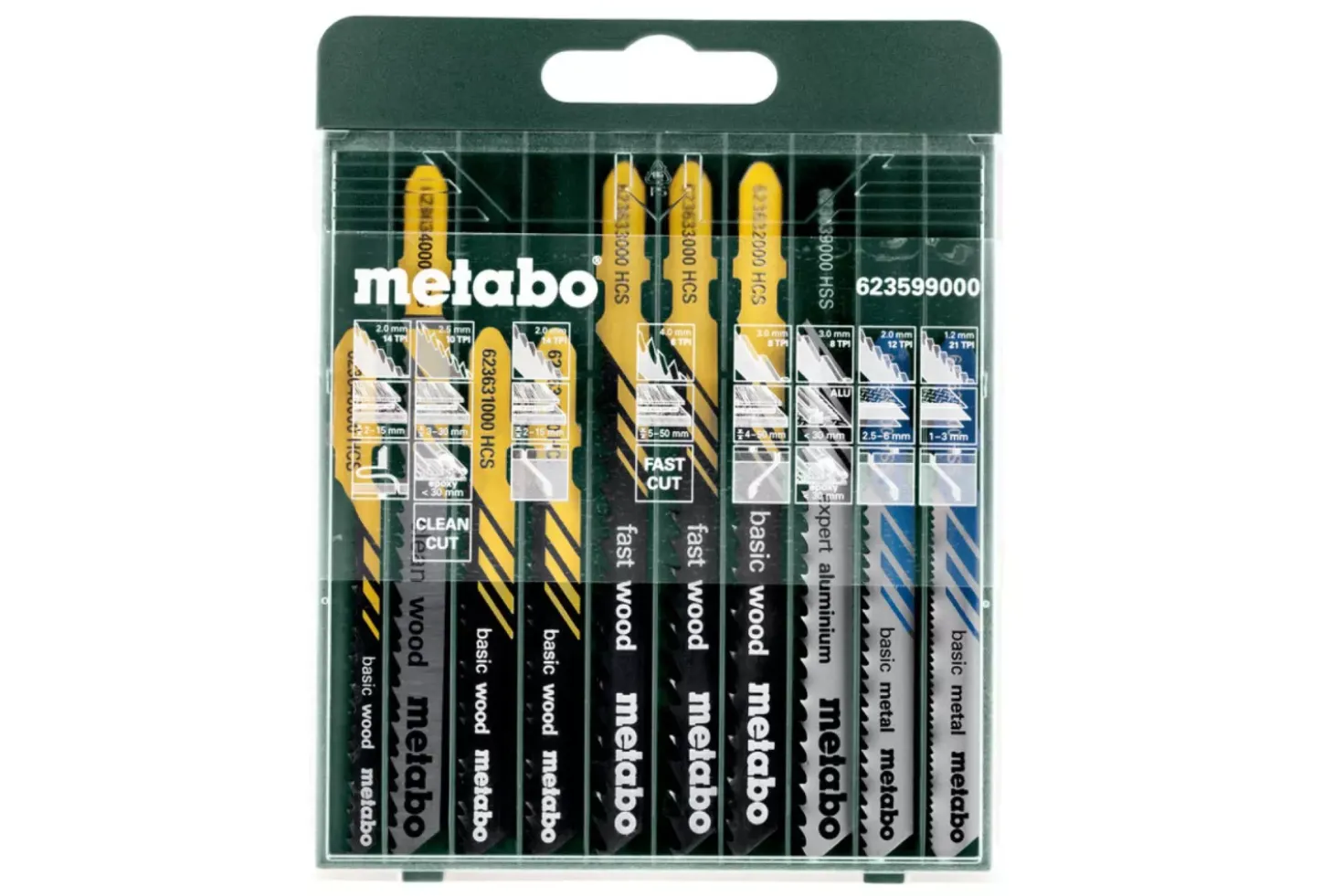Metabo STEB 65 QUICK SET Decoupeerzaag incl. 20 zaagbladen in koffer - 450W - D-greep - variabel