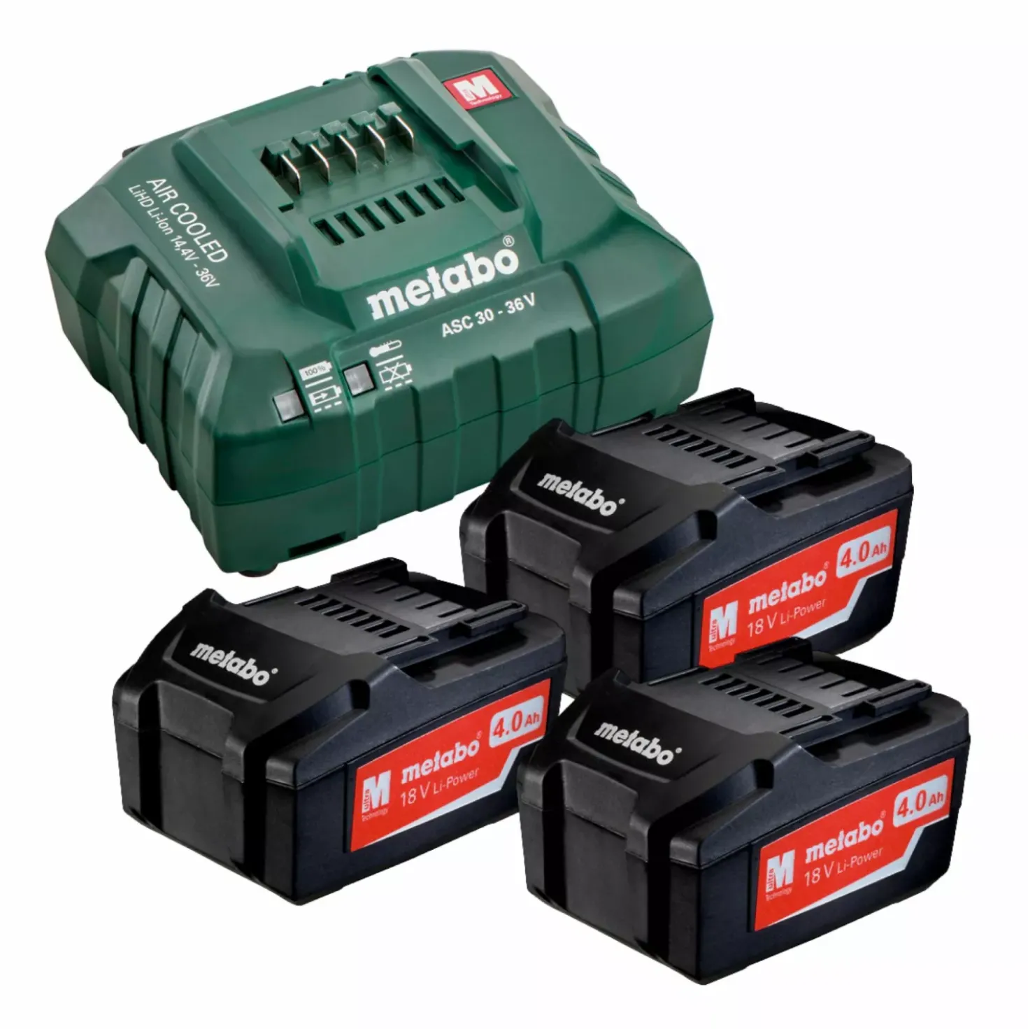 Metabo 685049000 18V Li-Ion accu starterset (3x 4.0Ah) + lader