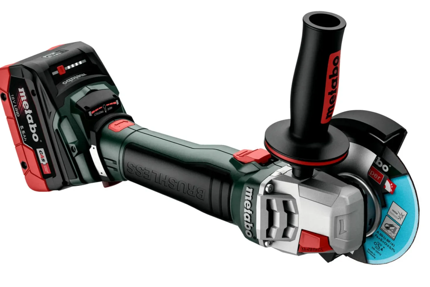 Metabo WB 18 LT BL 11-125 Quick 18V Li-Ion Accu-slijper set (2x 5.2Ah) in MetaBox