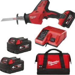 Milwaukee C18 HZ-402B 18V Li-Ion accu reciprozaag set (2x 4.0Ah accu) in tas
