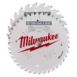 Milwaukee 4932479837 Cirkelzaagblad - 165 x 24T/40T - hout - duopack