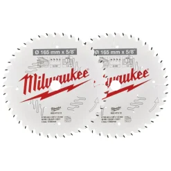 Milwaukee 4932471312 / 4932352314 Cirkelzaagblad - 165 x 15,87 x 40T - Hout / MDF - duopack